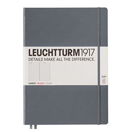 Leuchtturm1917 Hardcover Master Slim Ruled Notebook Anthracite