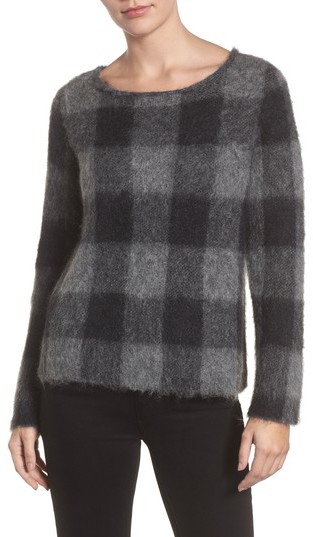 Eileen Fisher Check Plaid Sweater