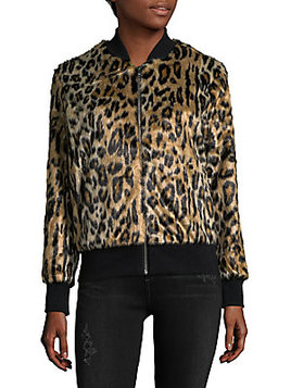 Faux Fur Animal-Print Jacket by: LOVE TOKEN @Saks Fifth Avenue OFF 5TH