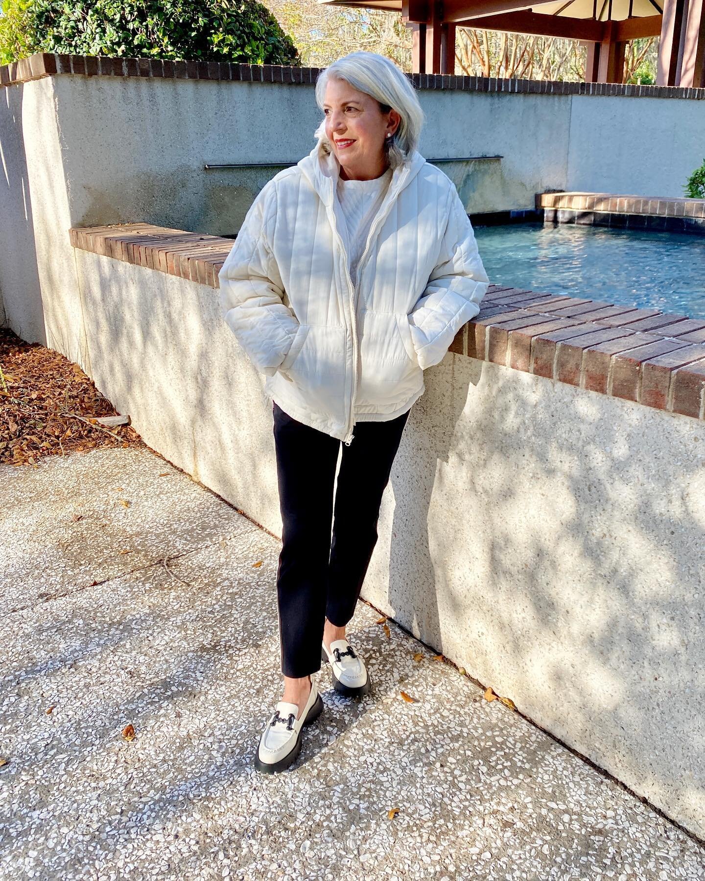 Outerwear is one of my favorite ways to style a complete look from @Target #ad.&nbsp; They have so many &ldquo;cool&rdquo; choices this season in every color palette and fabric.&nbsp; This chic, Travel Puffer has quickly become my favorite jacket thi
