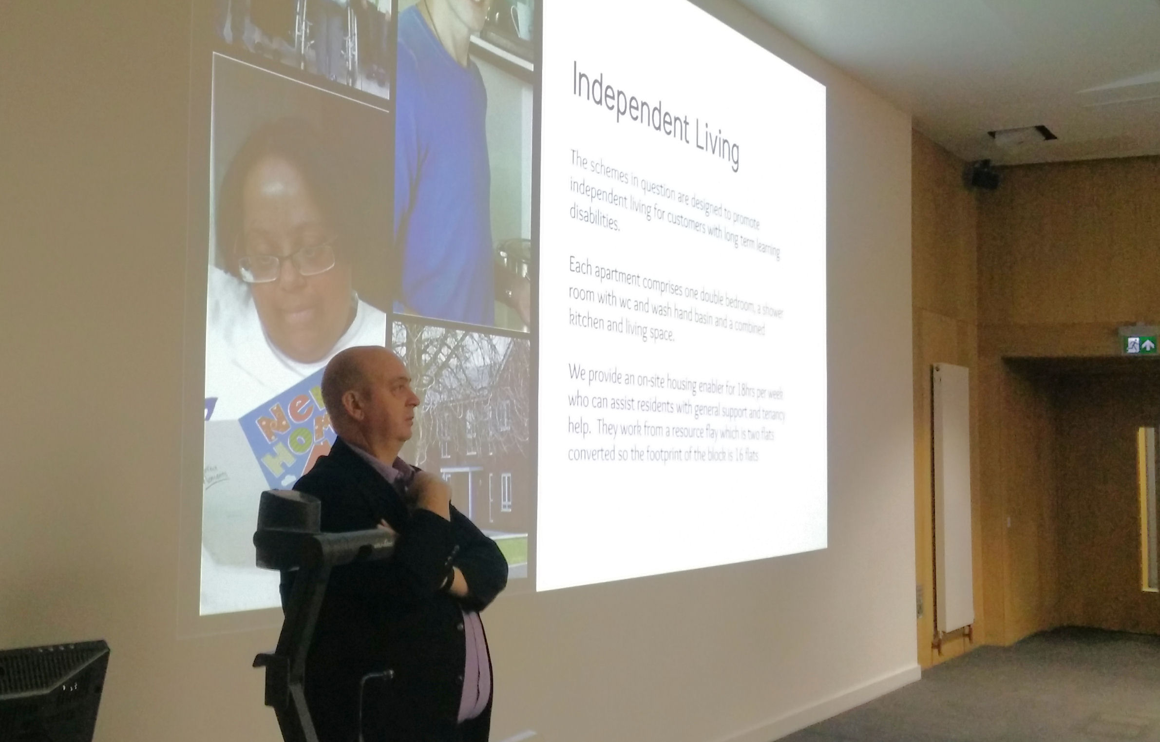 Alex talking about Independent Living, a key selling point for existing MyPlace apartments. 