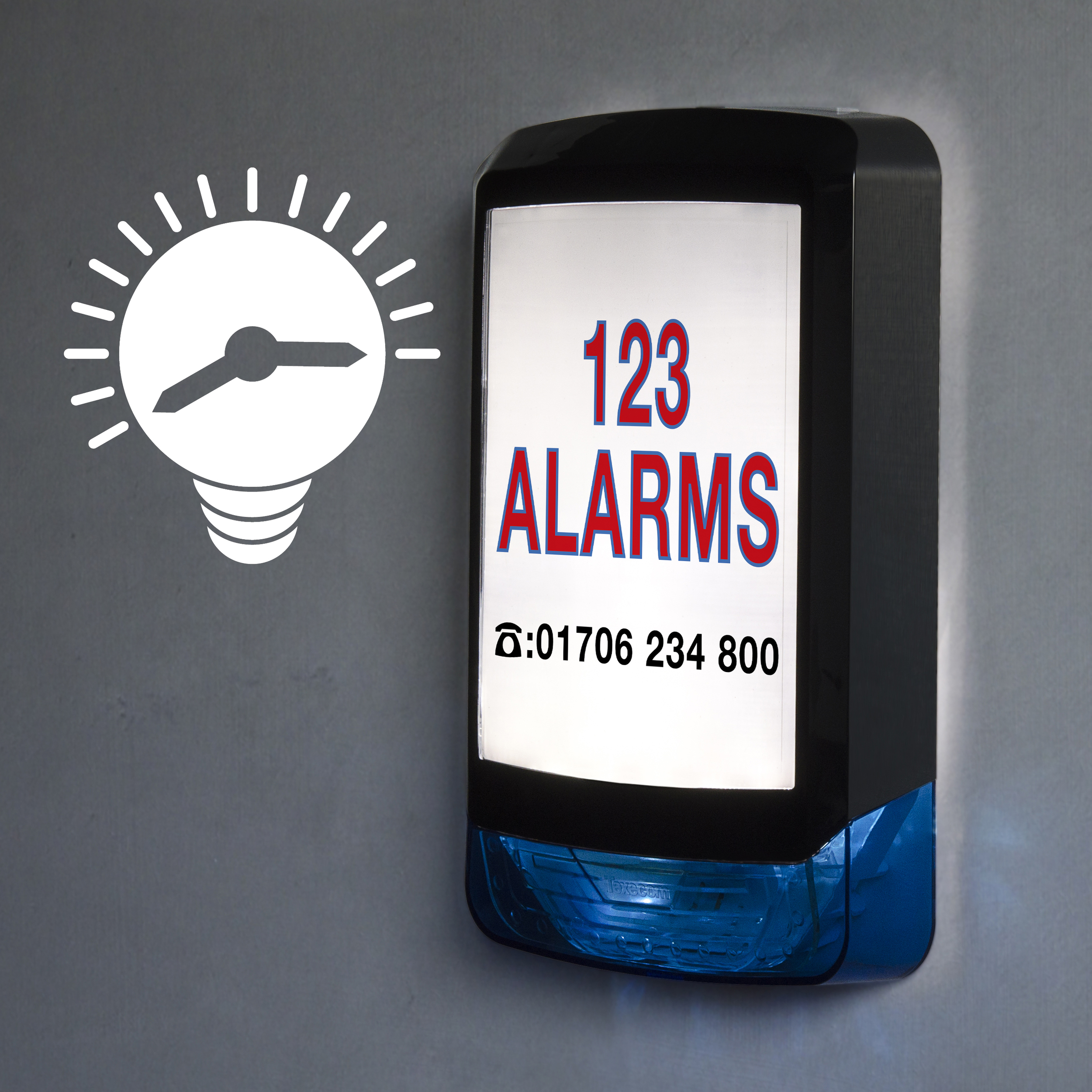 Backlight can be controlled by alarm panel