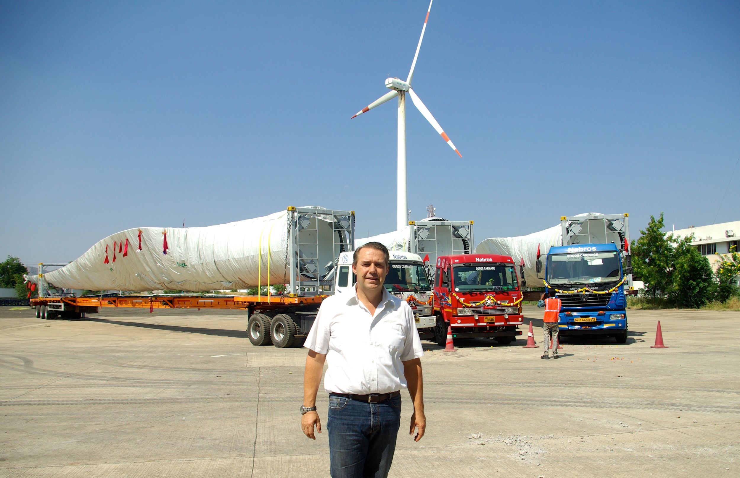Gosse Wielinga at the production site in India