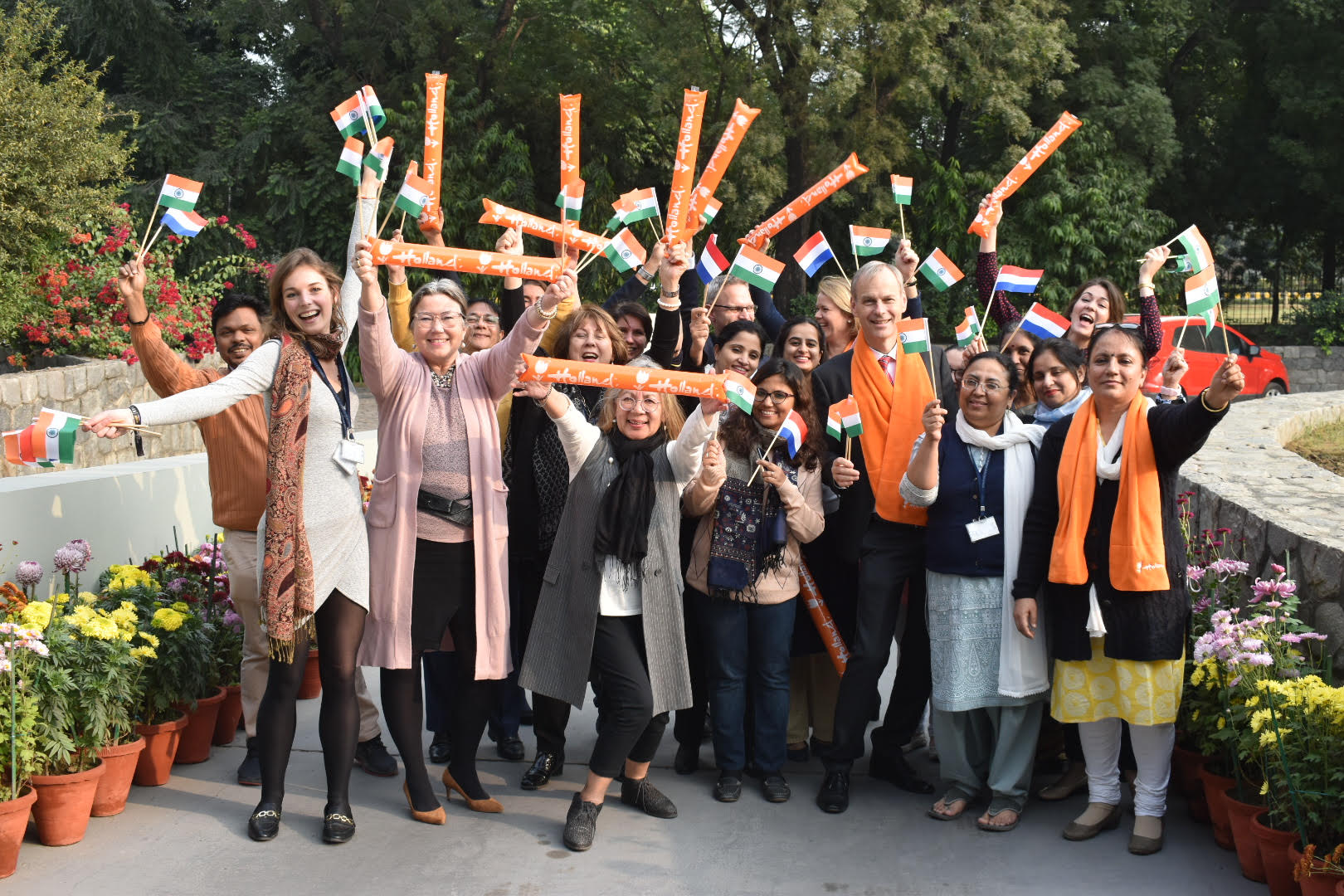 Employees of the Netherlands Embassy in New Delhi (Photo: NL Embassy New Delhi)