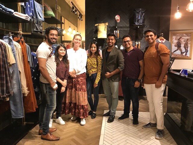 Richelle Eijkens with a Scotch & Soda team in India