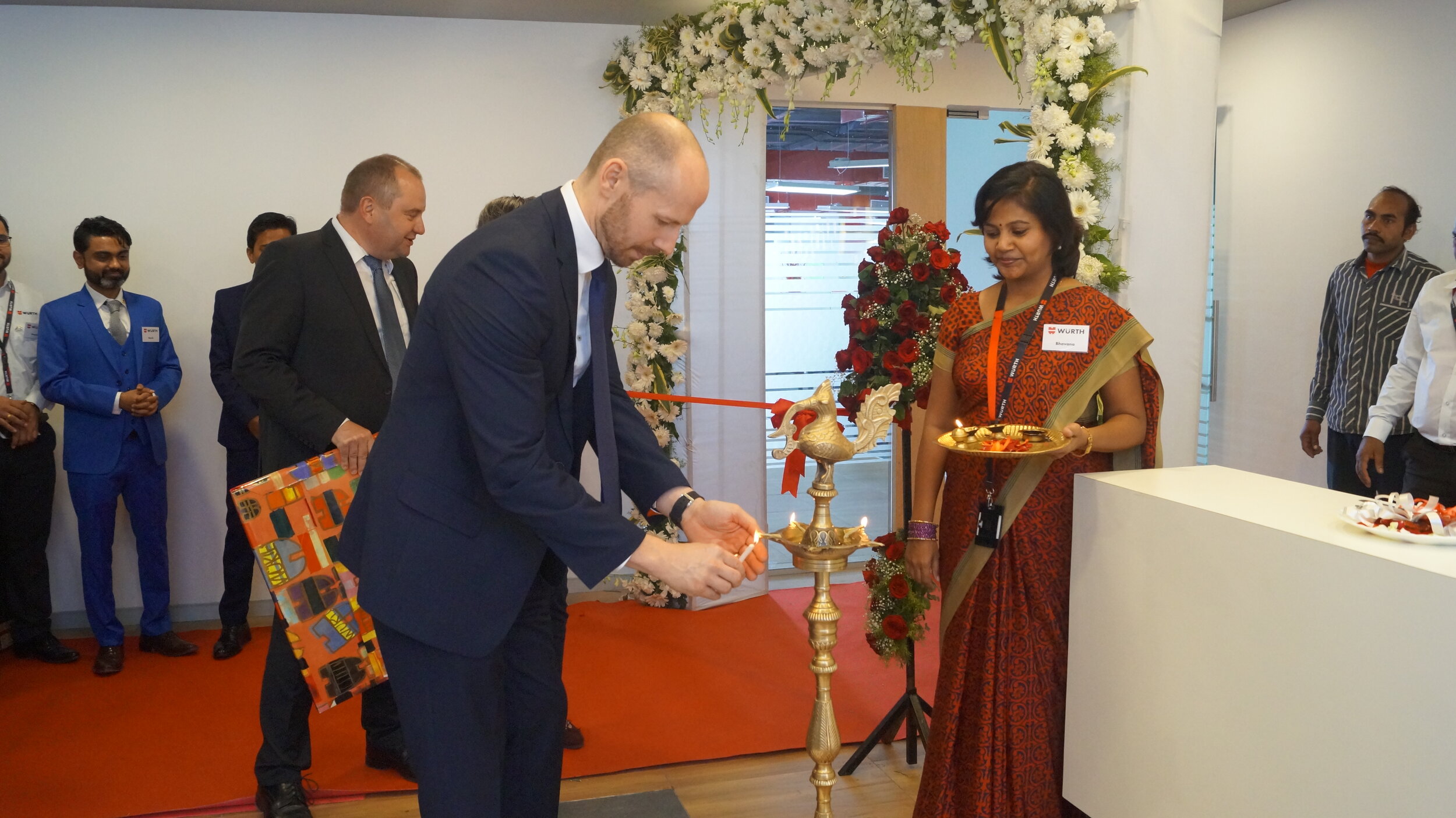 CEO Norman Dentel at the opening ceremony of one of Würth's offices in Pune