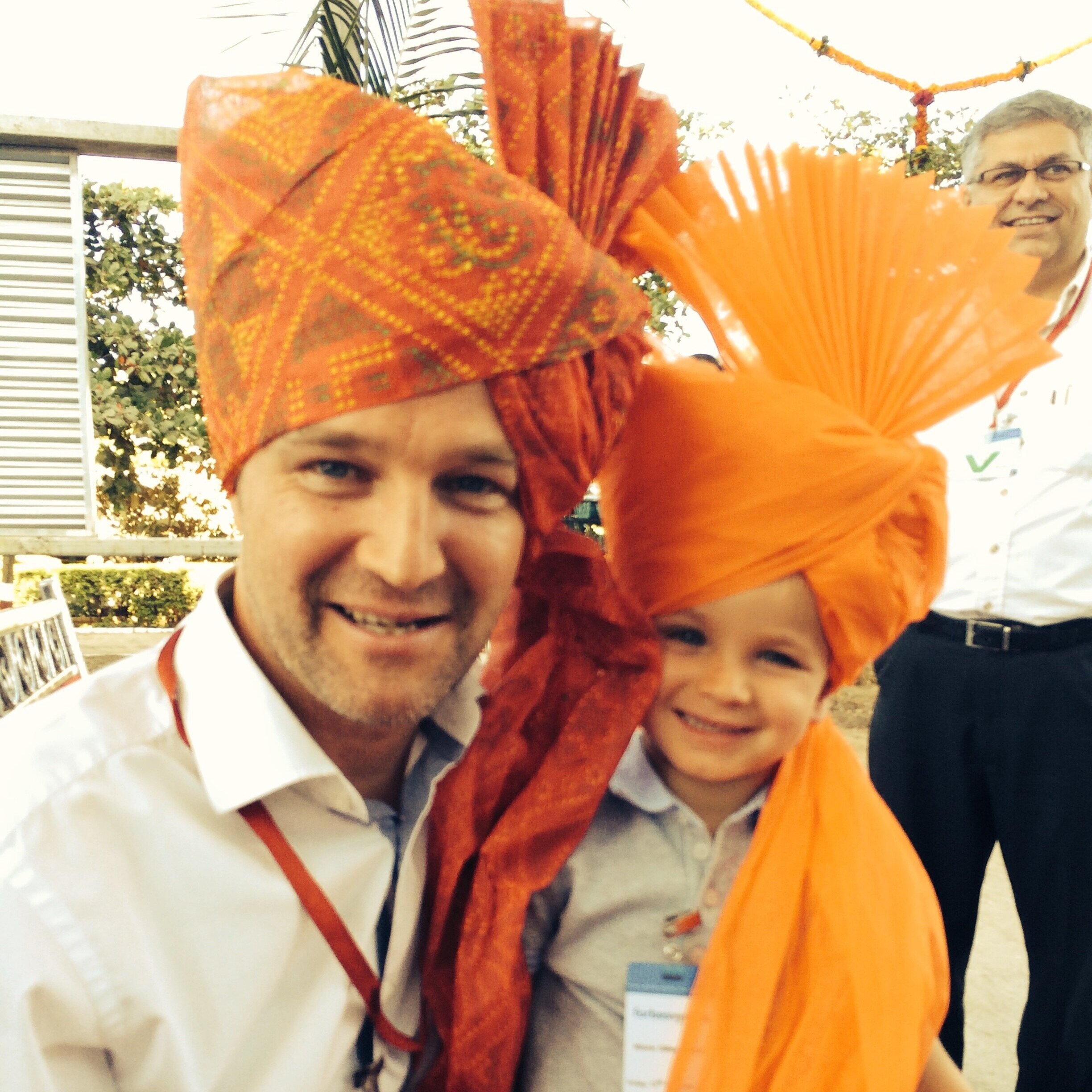 CEO Peter Vyncke and his son Gilles during a traditional first-fire of a ForbesVyncke power plant