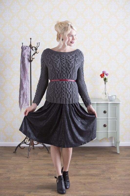 Salzburg Cabled Raglan Pullover