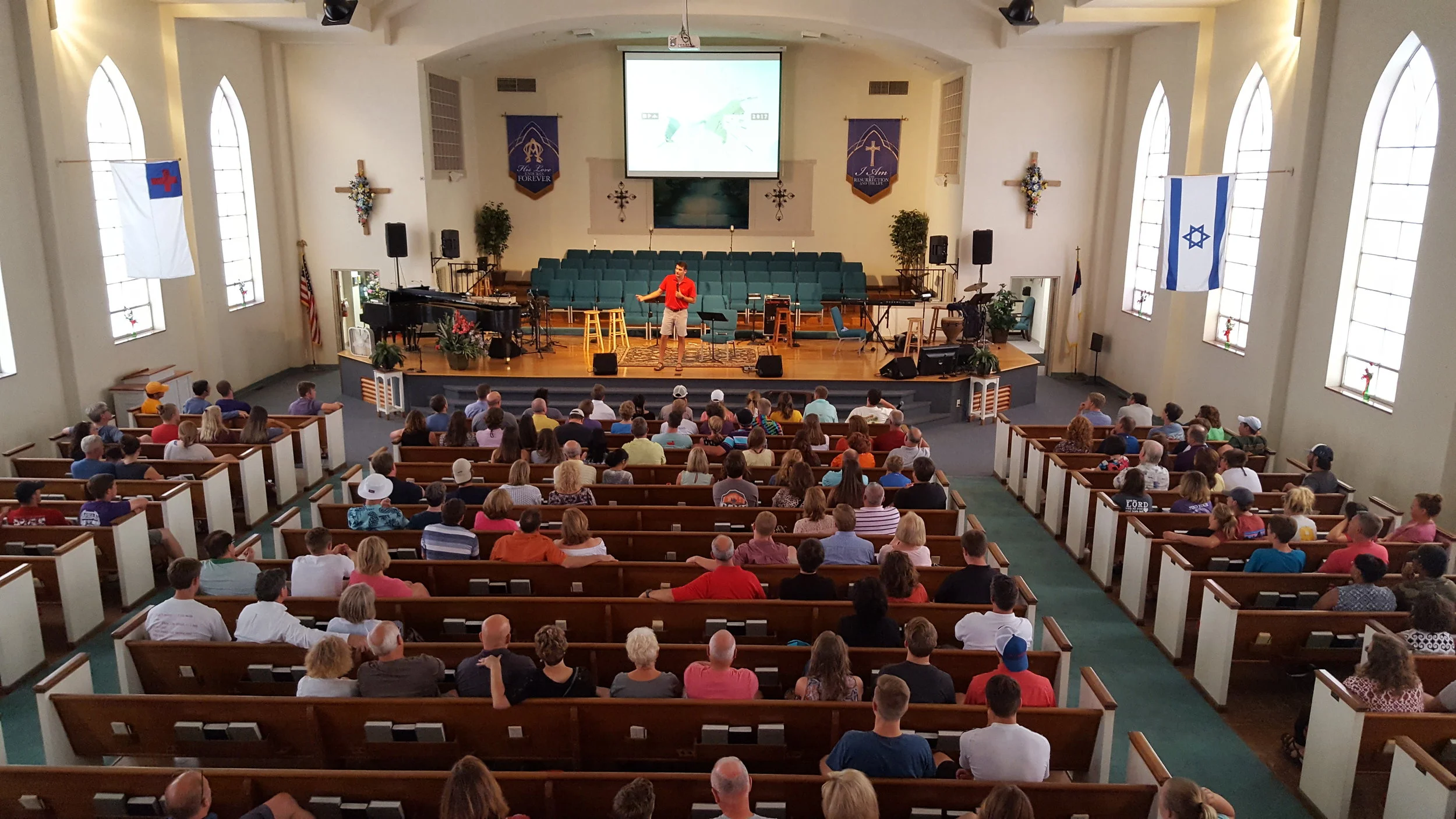 Evenings and weekends are devoted to growth opportunities such as discipleship groups, Bible study, evangelism and worship.