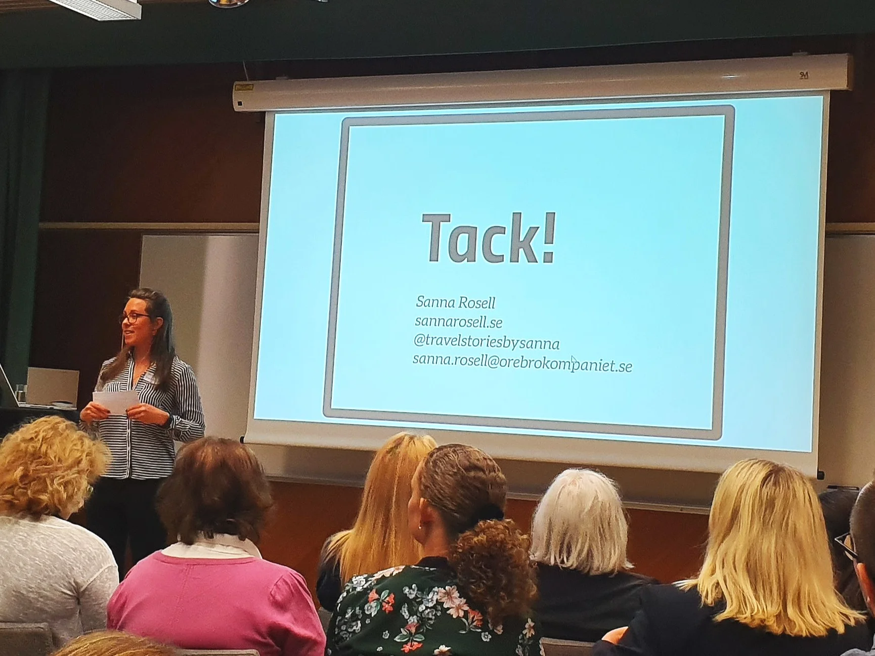 Föreläsning om influencers på Värdskapsdagen i Örebro.