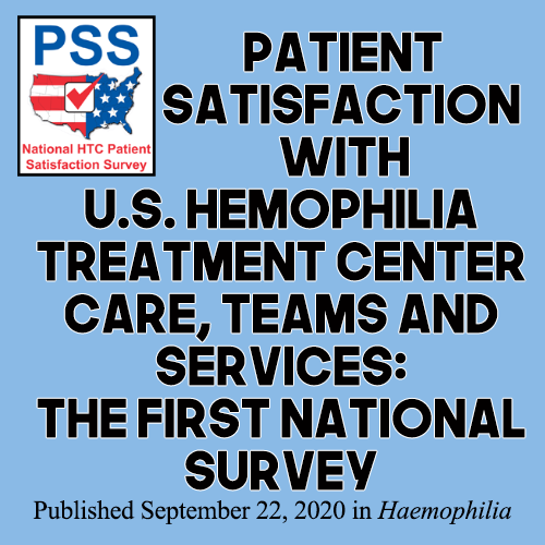 Patient Satisfaction with US Hemophilia Treatment Center Care, Teams and Services: The First National Survey