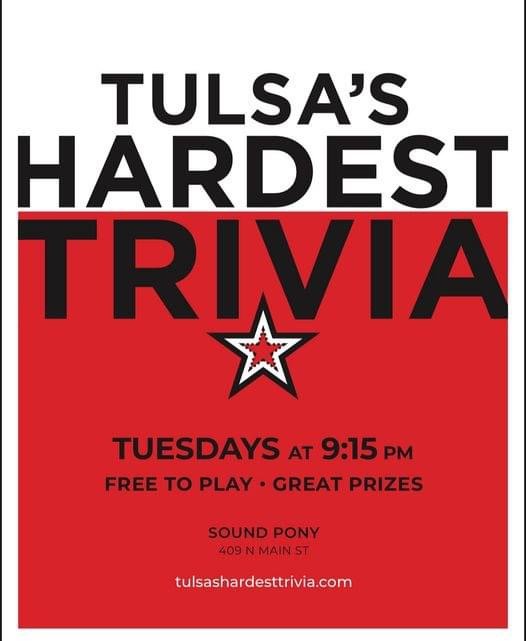 Tulsa's Hardest Happy Hour Trivia  (7PM)  