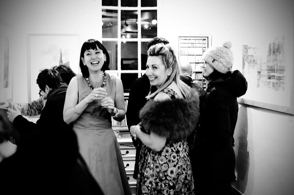 Alison with Kate Lycett at the launch of Water & Light