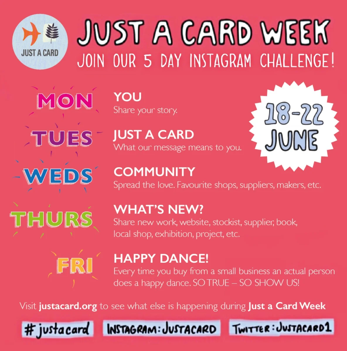 Announcing Just A Card Week!!!