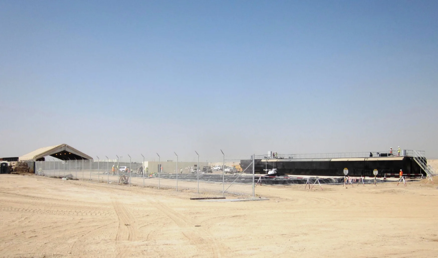 US Air Base KANDAHAR, Afghanistan 10 HP (7.5 kW) influent lift station, with 193,000 GPD (8.5 l/s) High BOD/TSS loading Secondary Treatment System