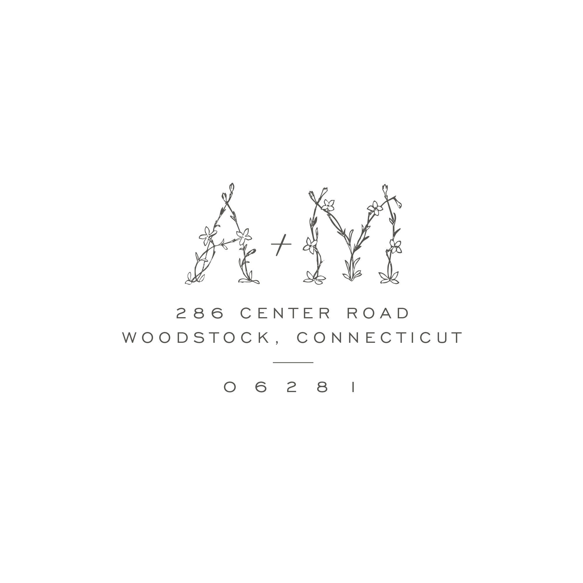 Double Monogram Address Stamp