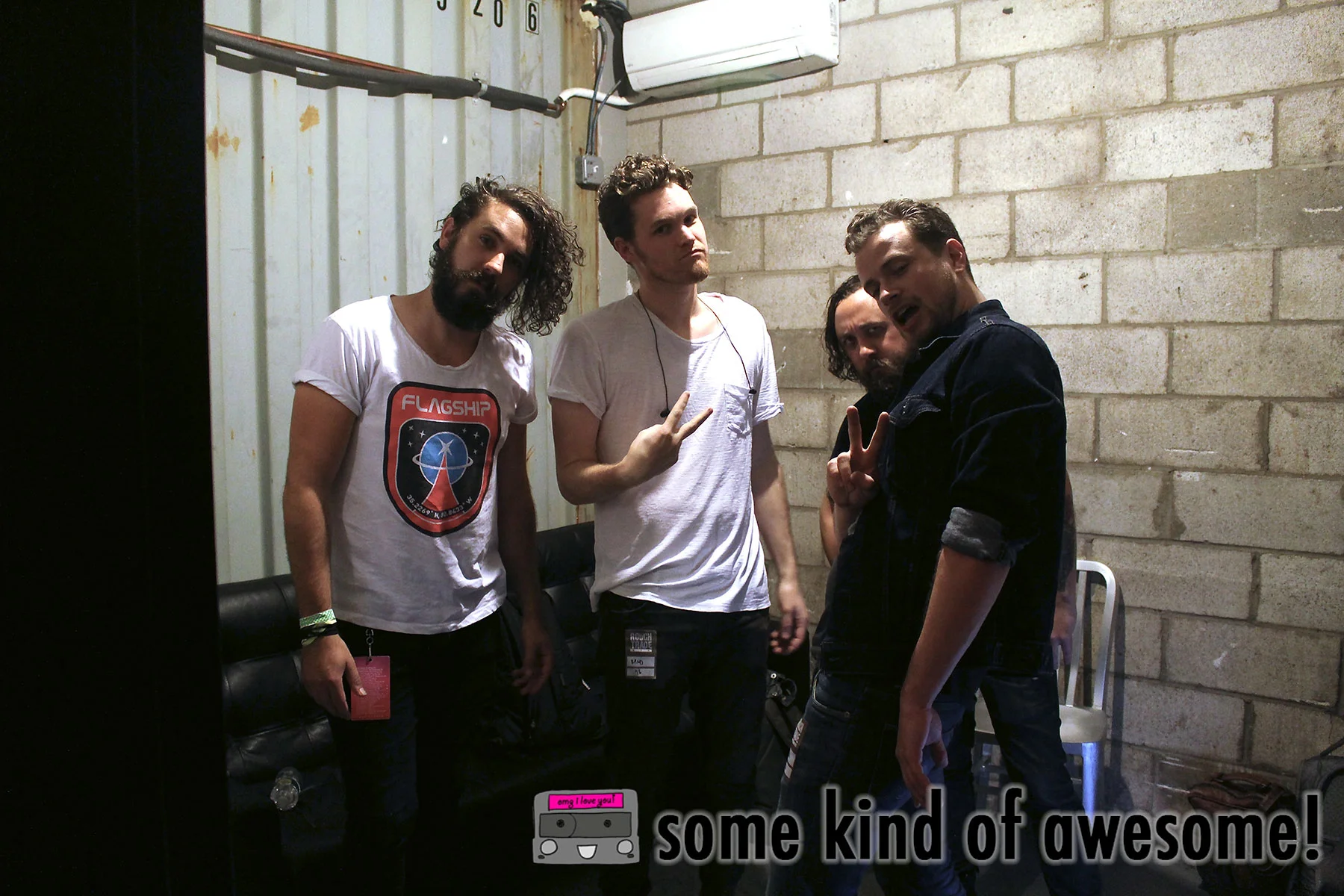 Flagship fam moments before they rocked our faces off at Rough Trade (11/06/2015)
