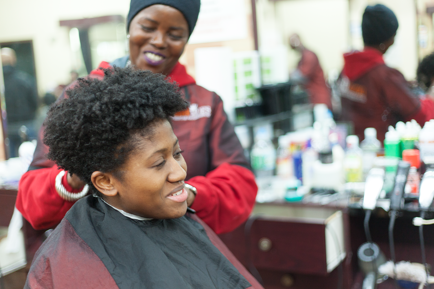 Carol is trying to find out what I want today. All I have to say is, "Damnnn, my edges have gotten unruly! Fix it, Carol!"