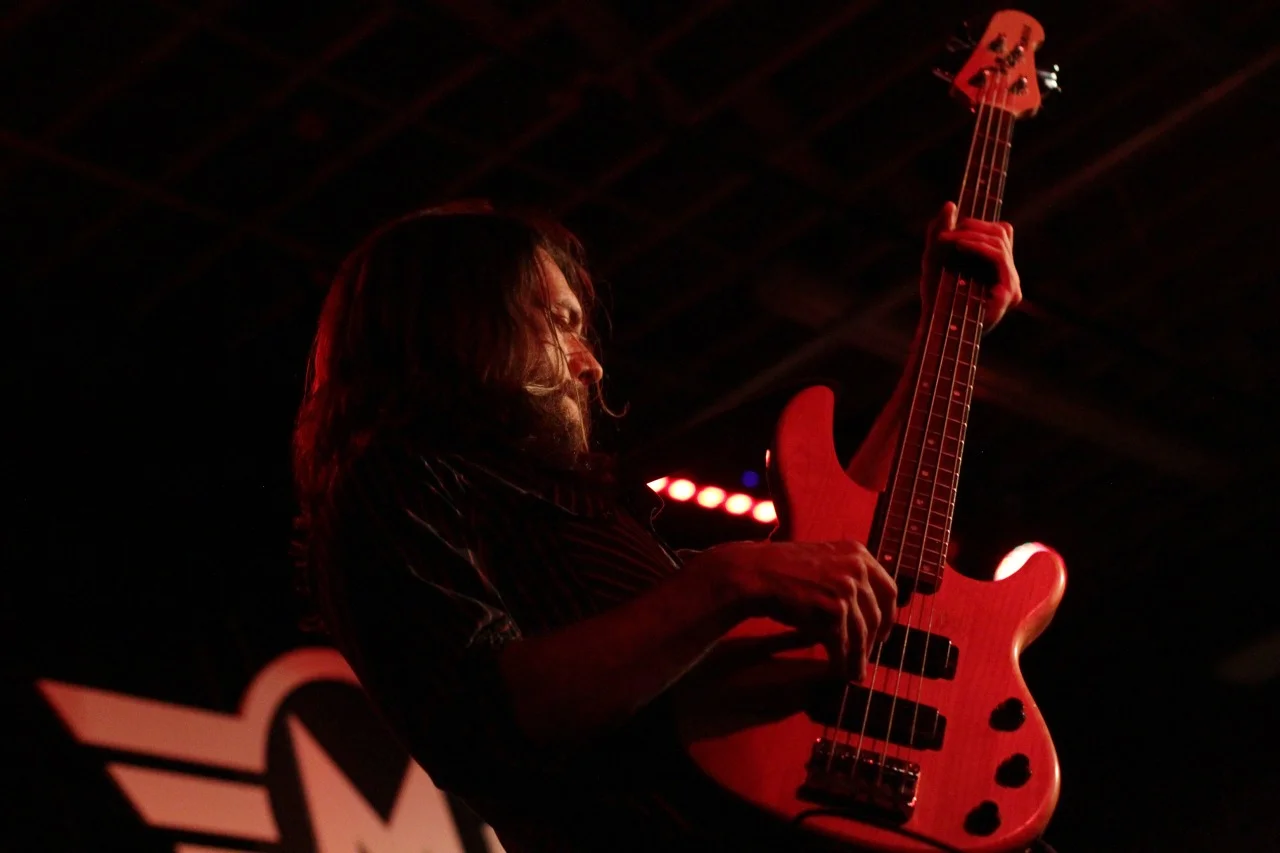 Seth Barden playing bass with The Brand New Life at The Art of Cool Festival in Durham, NC. April 2014