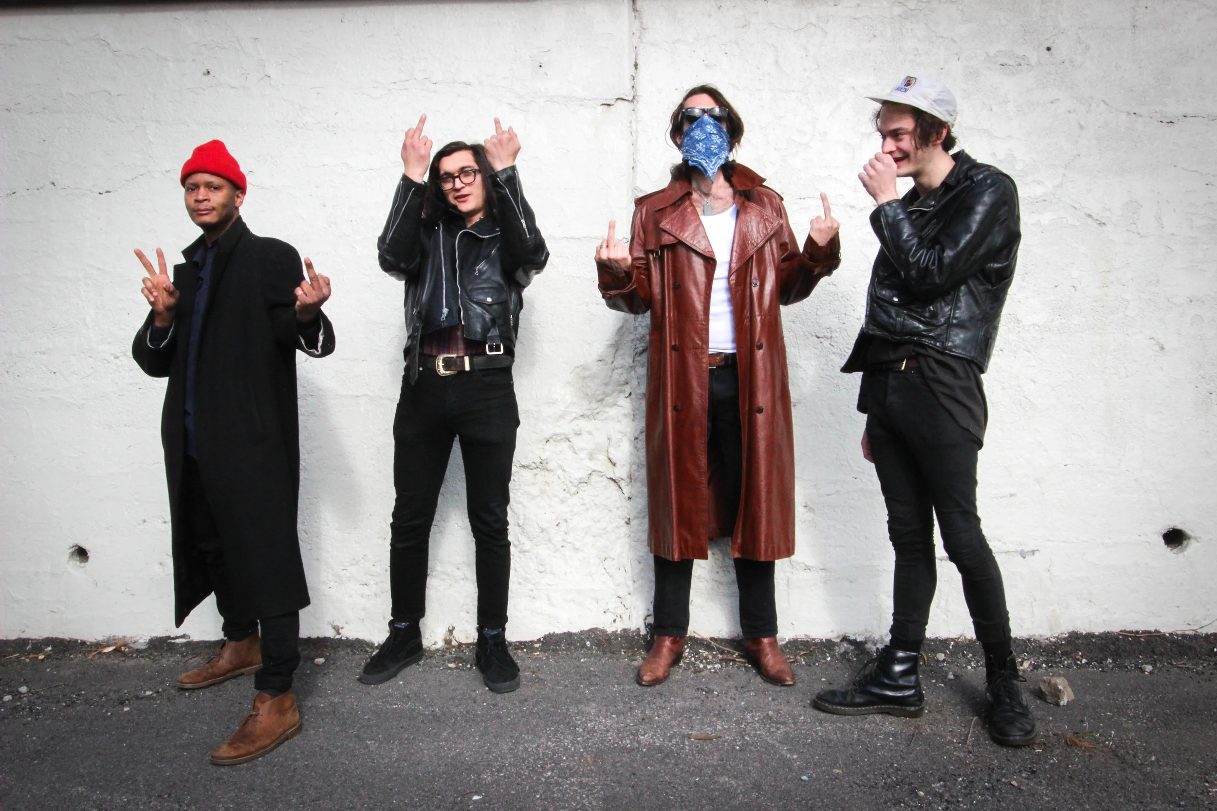 Seth Barden flipping the bird. Future Heart photo shoot. We bad. Brooklyn March 2016