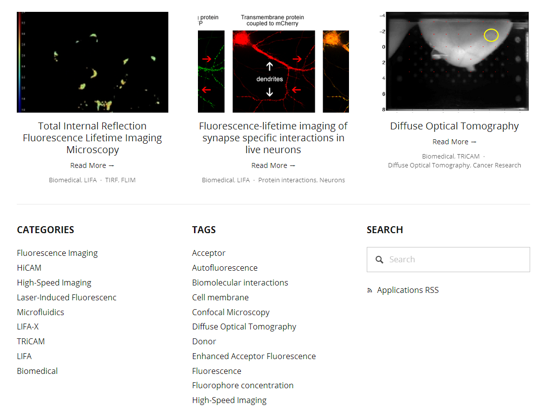 Overview of the new categorization and tagging system for application notes.