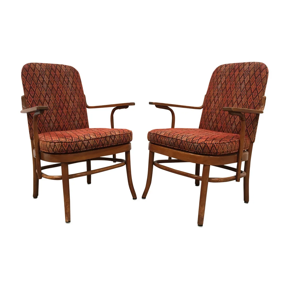 Midcentury Armchairs with Original Upholstery