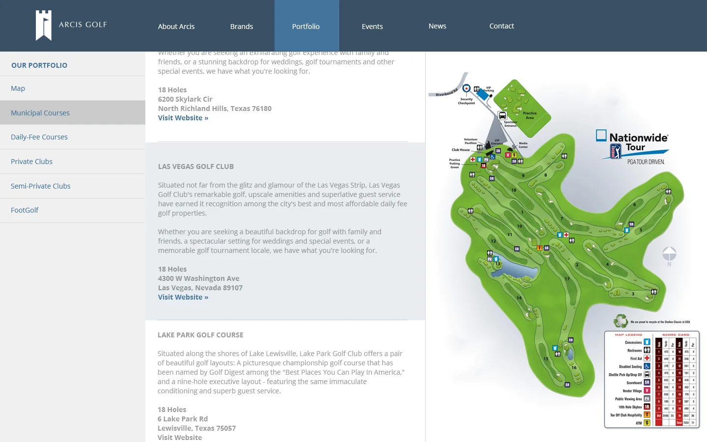 The idea of having interactive course maps was suggested but was rejected since not all courses have detailed maps.