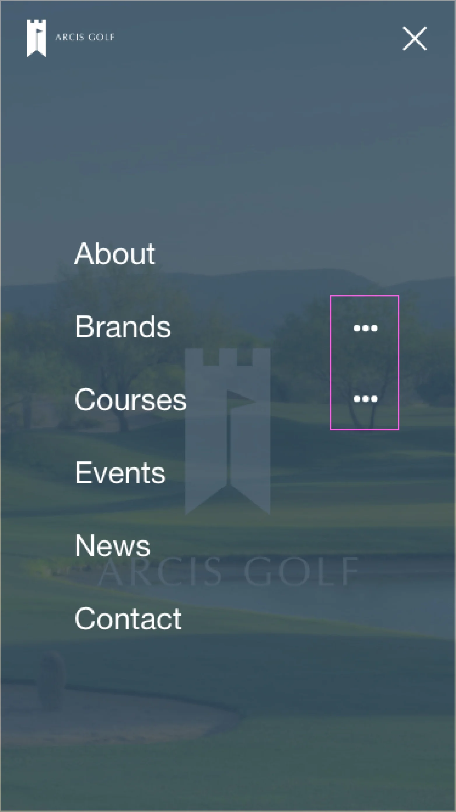 A kebab icon indicates that an item has deeper level menu items.