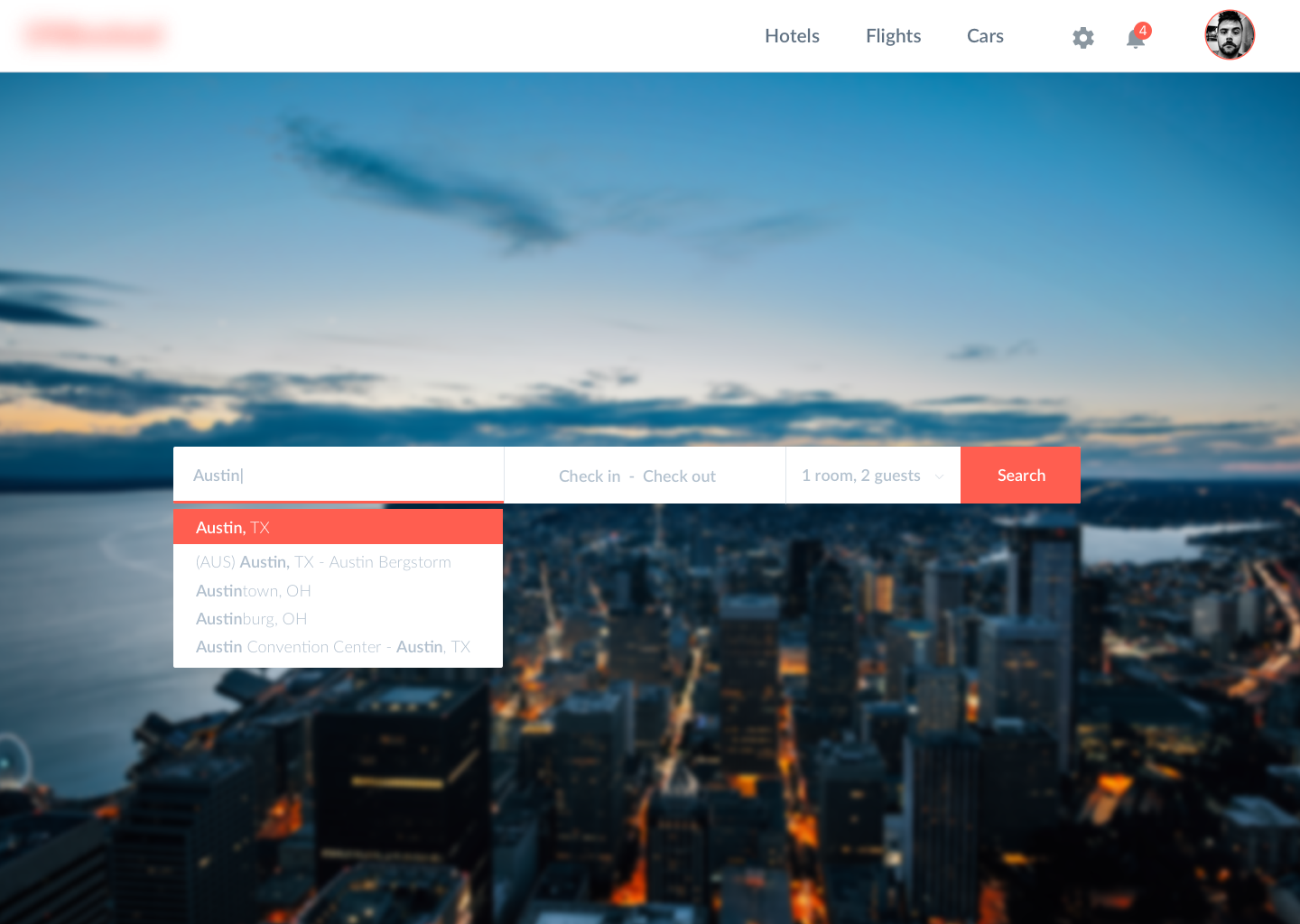 Autocomplete location search using Google Maps.