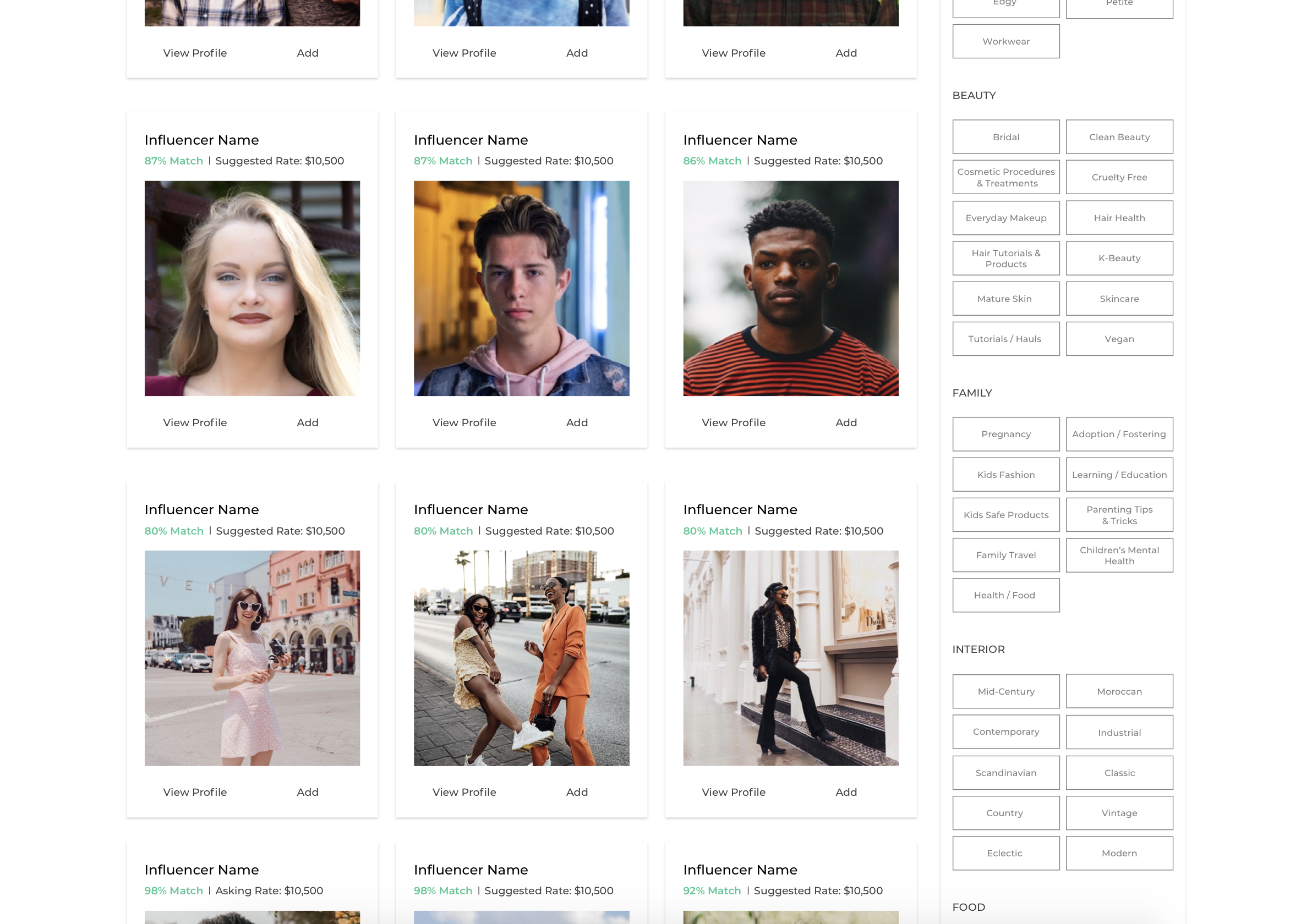 Influencer Casting and Discovery