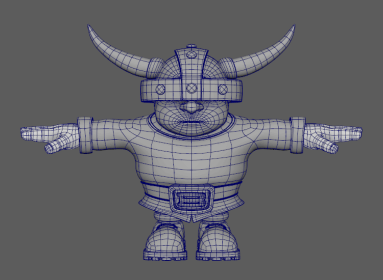The base 3d model of Burnie before sculpting.