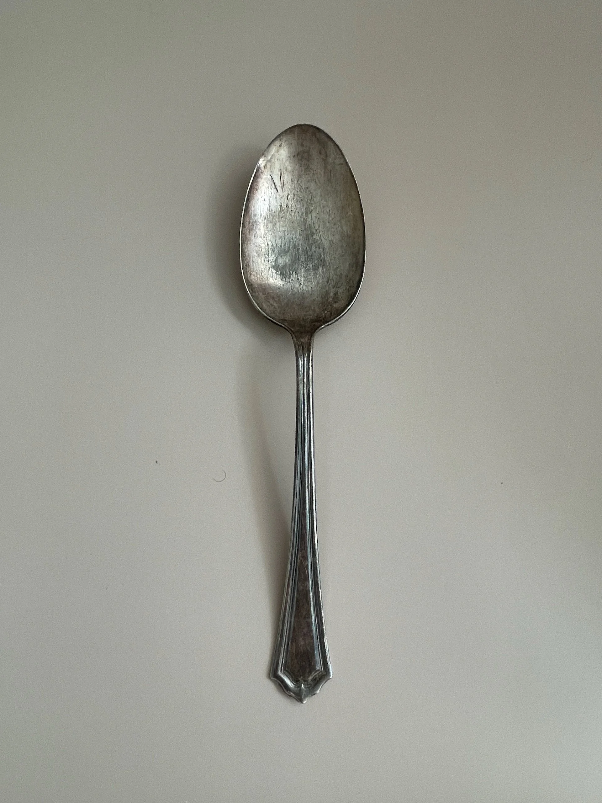 Antique Serving Spoon 4, Beautifully Worn 8.5"