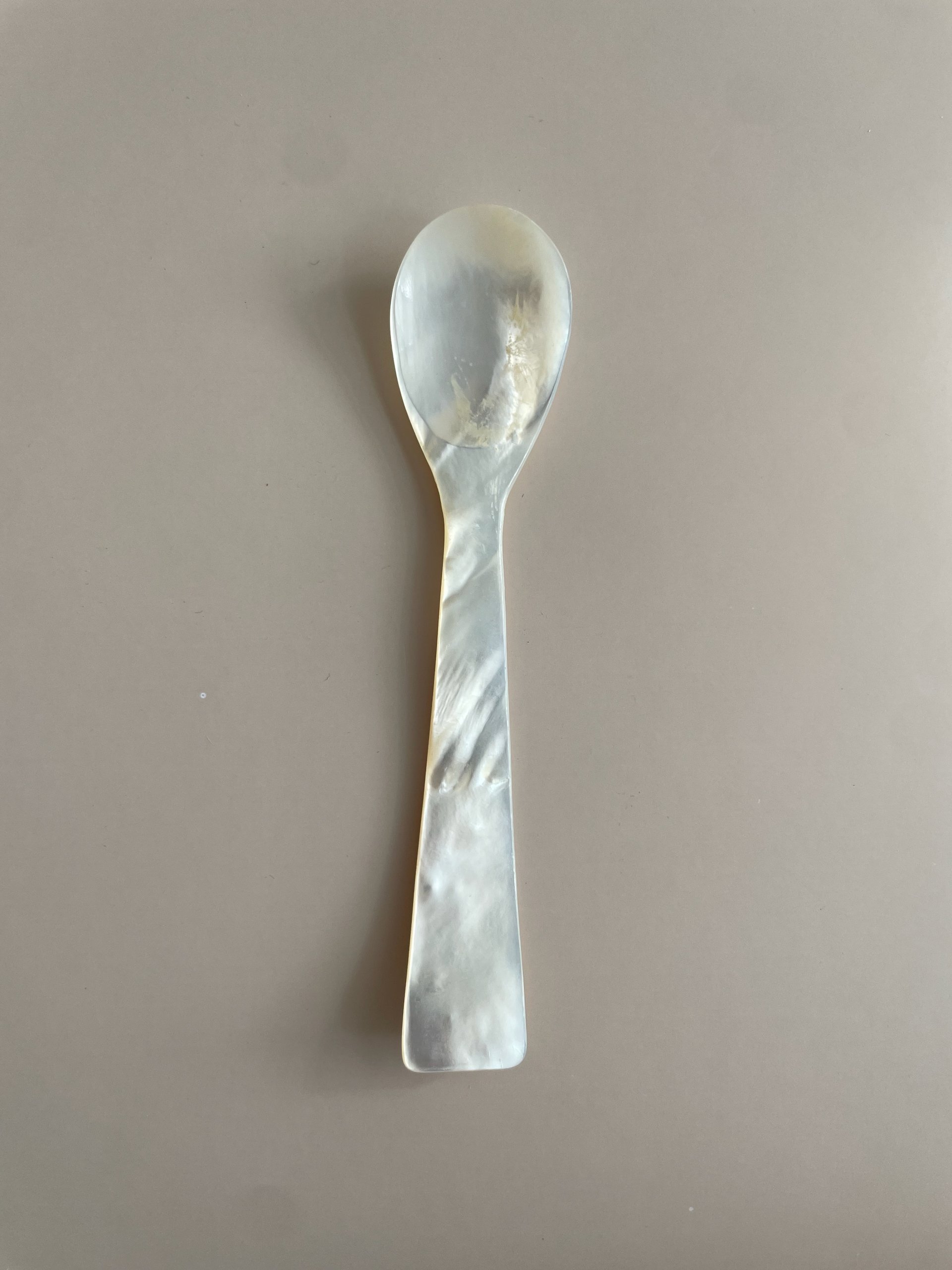 Mother of Pearl Condiment Spoon, 5"