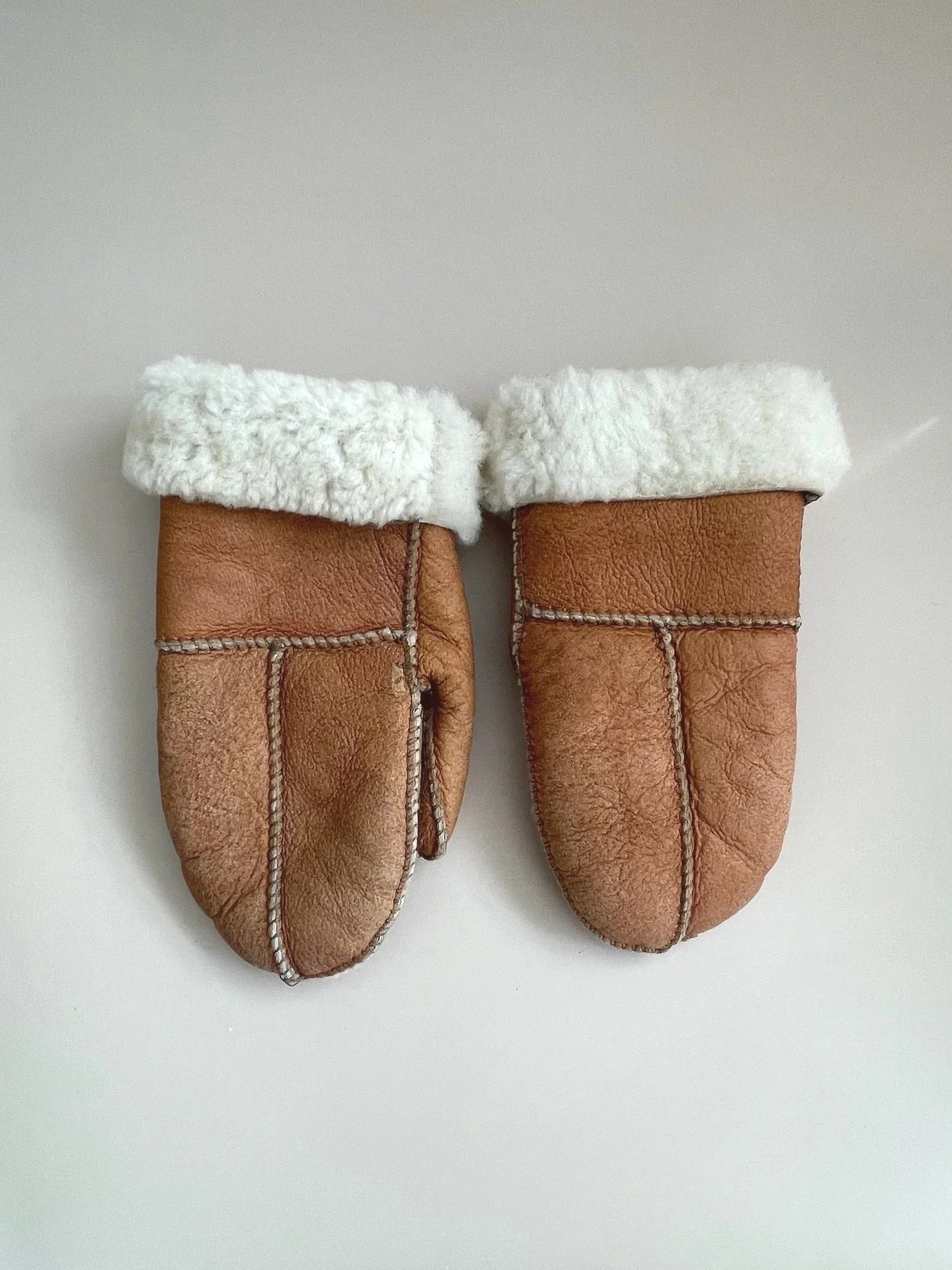 Children's Vintage Shearling Gloves,  Pair 1