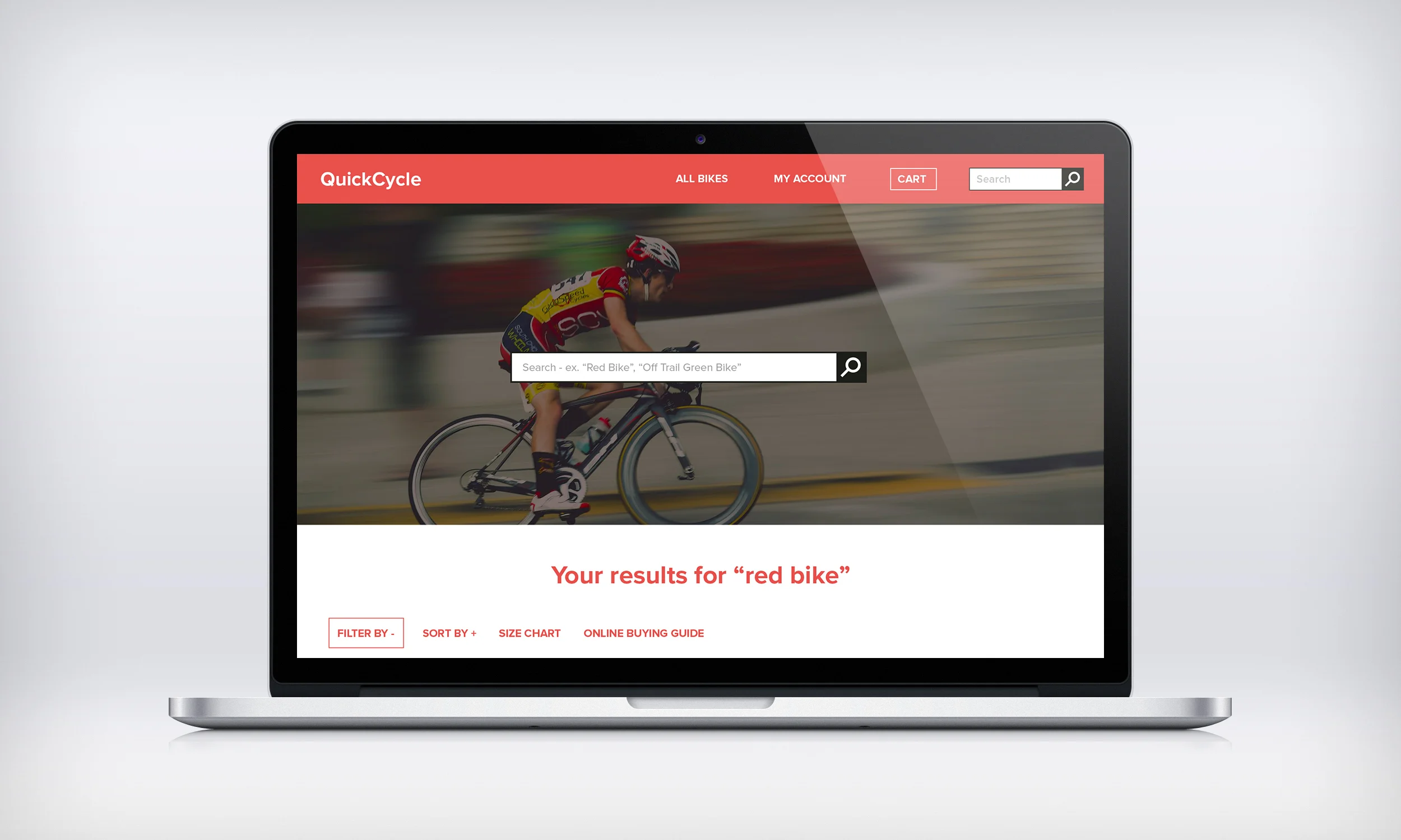 This is the search page that the user can get to either through the home page, or by searching at any point using the site. 