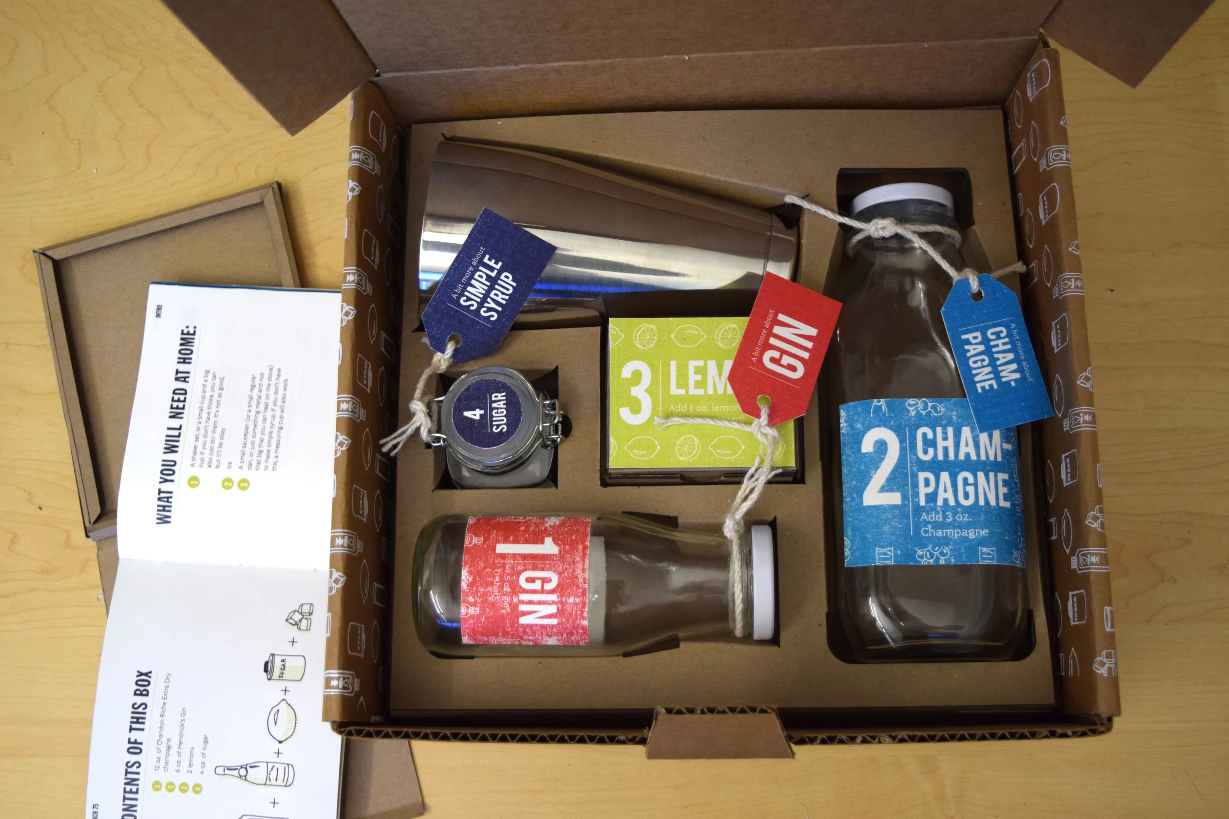 My final packaging. The outer box was hand cut and printed, the inner inserts were laser cut, and I digitally printed and attached all of the labels and tags for the ingredients.