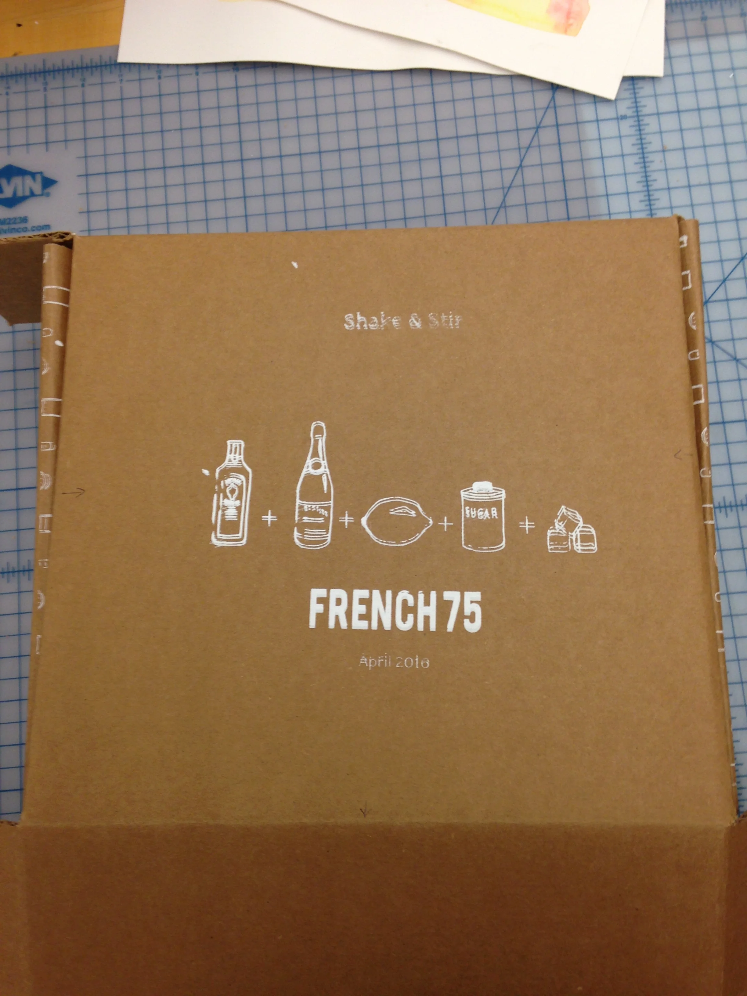 My less-than-perfect first attempts at screen printing.