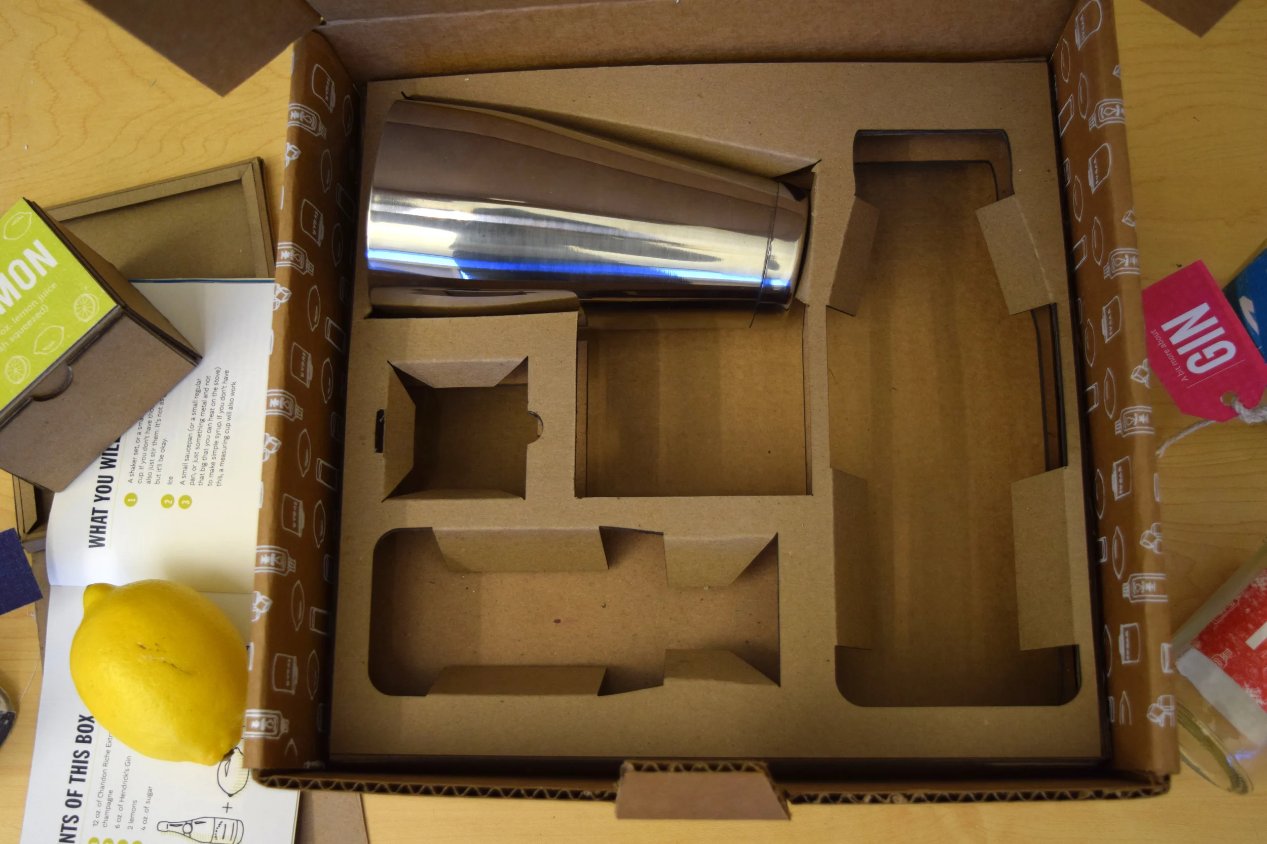 I laser cut two layers of inserts that held everything in place for shipping. 