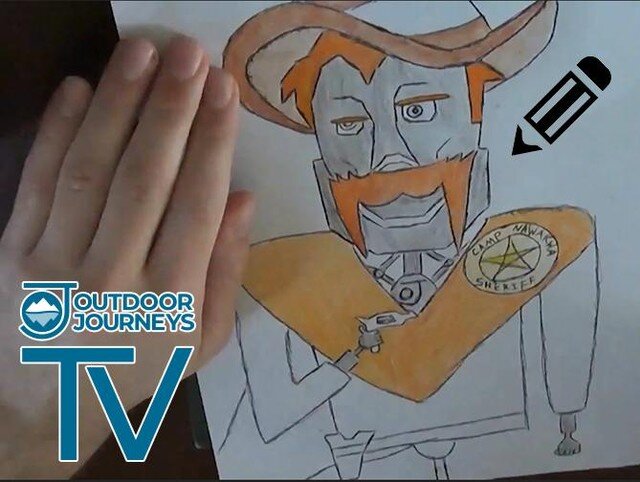 Howdy, y'all! Ever wanted to see Cowboy Bob created with pen and paper?
.
OJ Staff member Dr. Strange stars in Episode 2 of Outdoor Journeys TV to bring you &quot;Cowboy Bob Quick Draw&quot; in which he shows you how he draws everyones favorite malfu