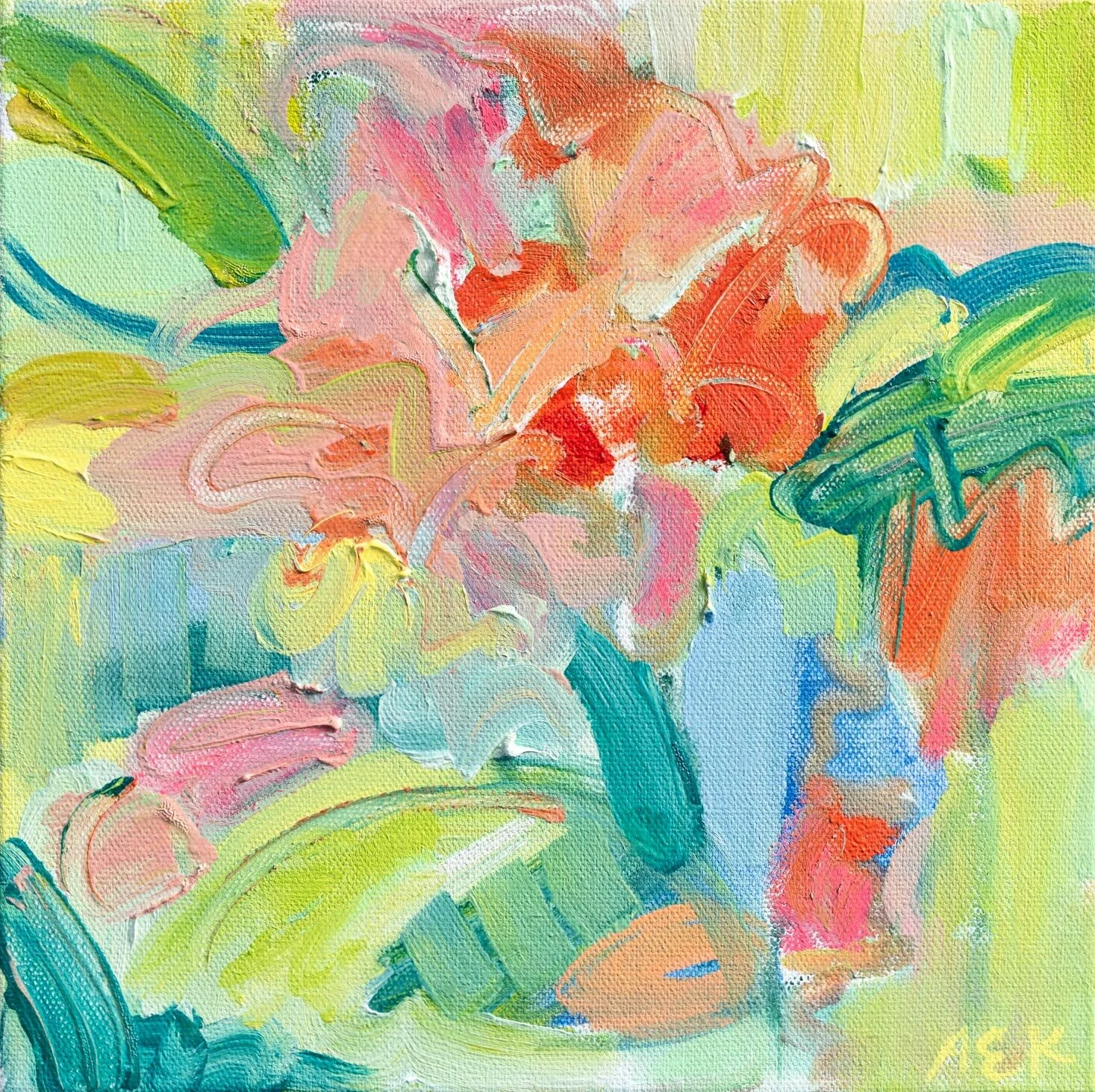 Rhodies. 2020. 10x10”. Oil on canvas