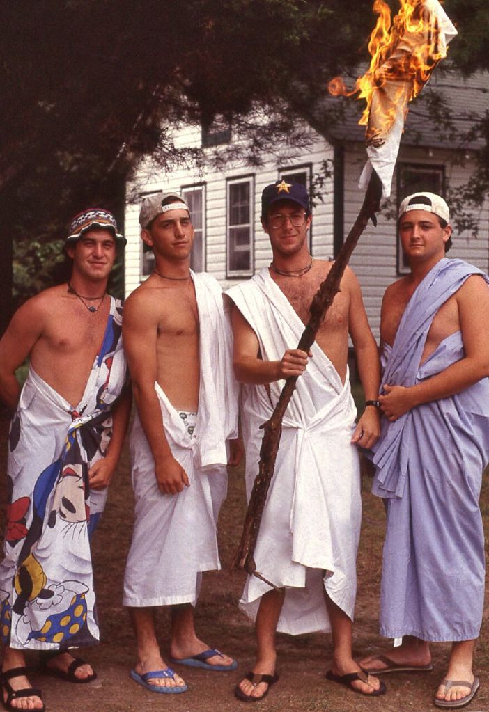 Yet another Roman Day with counselors David Locke , Andrew Tannenbaum, Randy Goldstein, and Eric Kleiner
