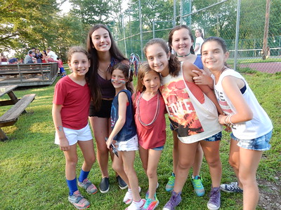 Girls at the 4th of July barbeque.