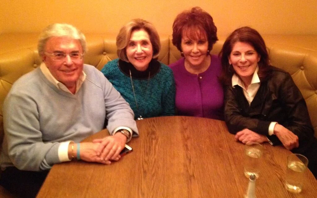 1940s-60s —April in NYC: Dennis Rinzler, Carol Rubinson Strauss, Joan Haskel Berlly, and Sue Skollins Friedman.