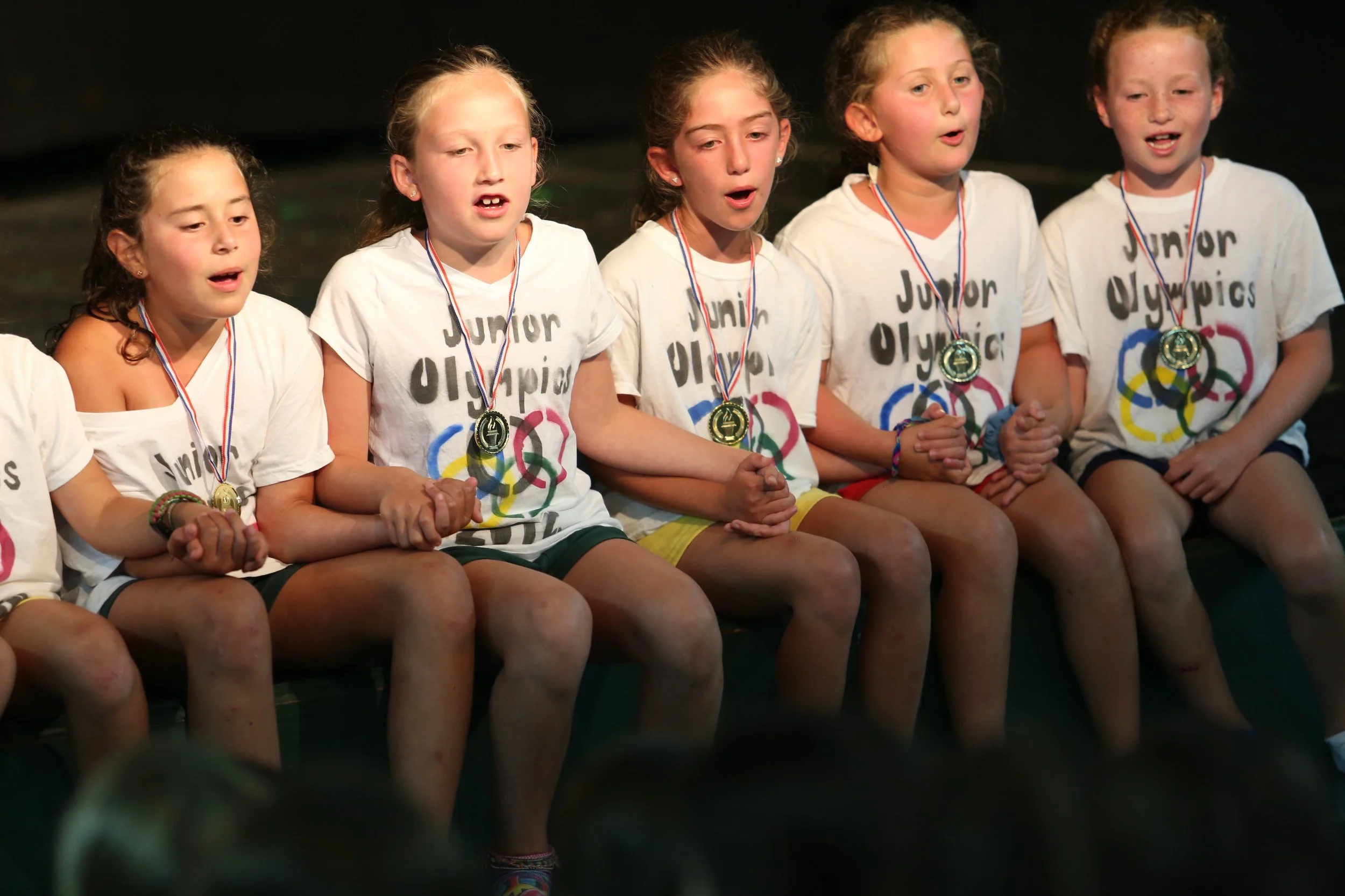 The Junior girls during Divisional Sing. 