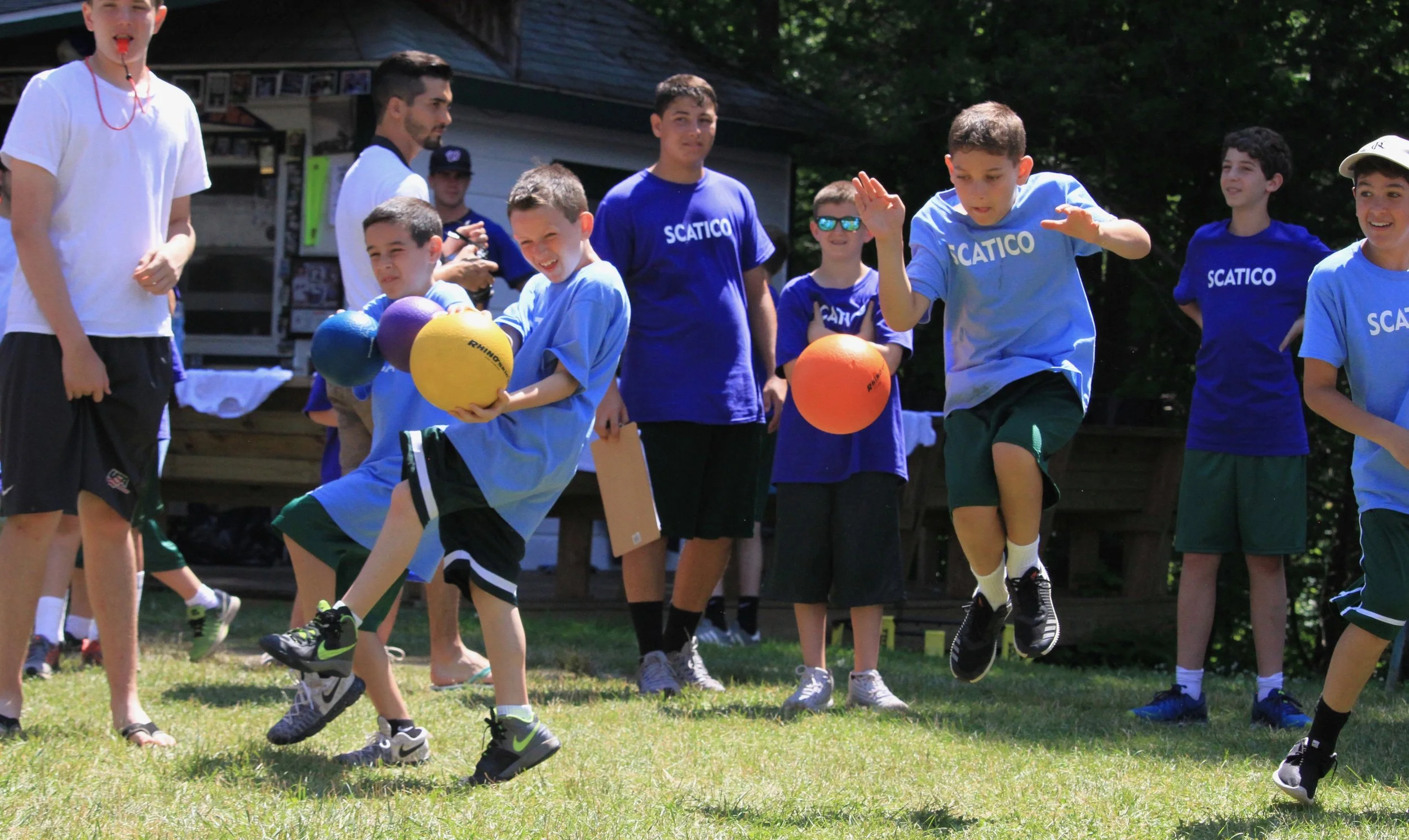 Lower Hill boys play an intense game of dodgeball for College Bowl