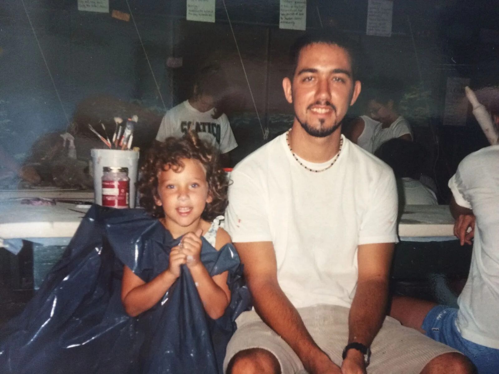 1999: Girls Athletics Director Audrey Fleischner with Art Director Ken Vallario.