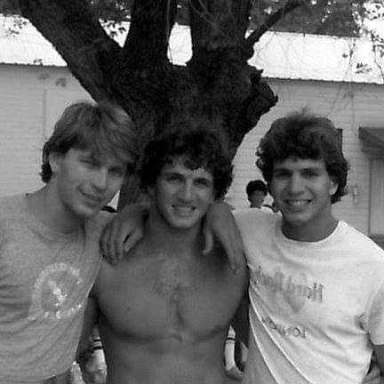 Mid-1980s: Boys Athletics Director Randy Au with brothers Dan and Jon Deutsch .