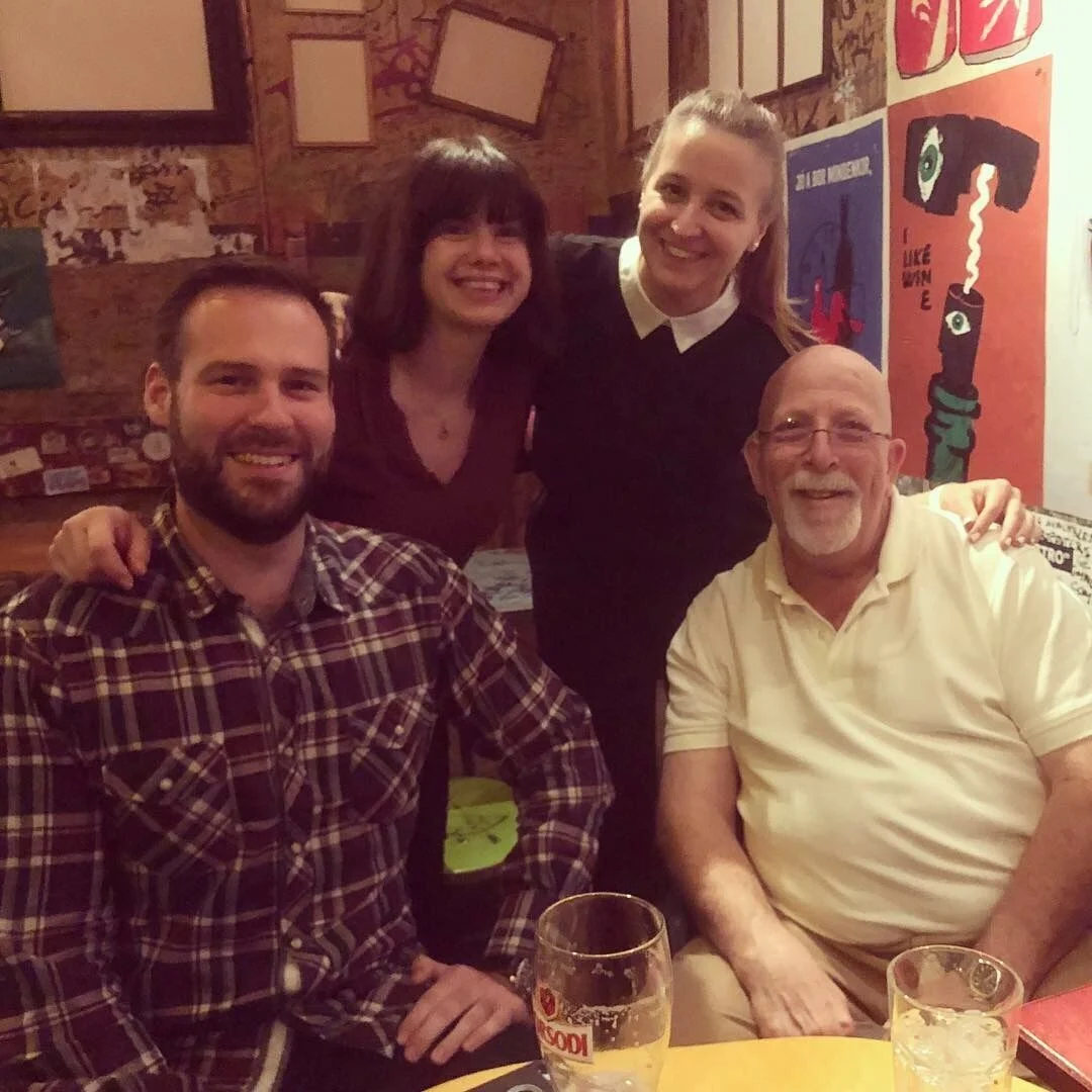 BUDAPEST James Wexler will celebrate his 14th summer as Scatico’s head chef in 2019. On vacation in Hungary after the summer, he got together with former international staff members Martin Major , (2015-16), Judit Salai (2014-15) and Domi Haag (2014-16).