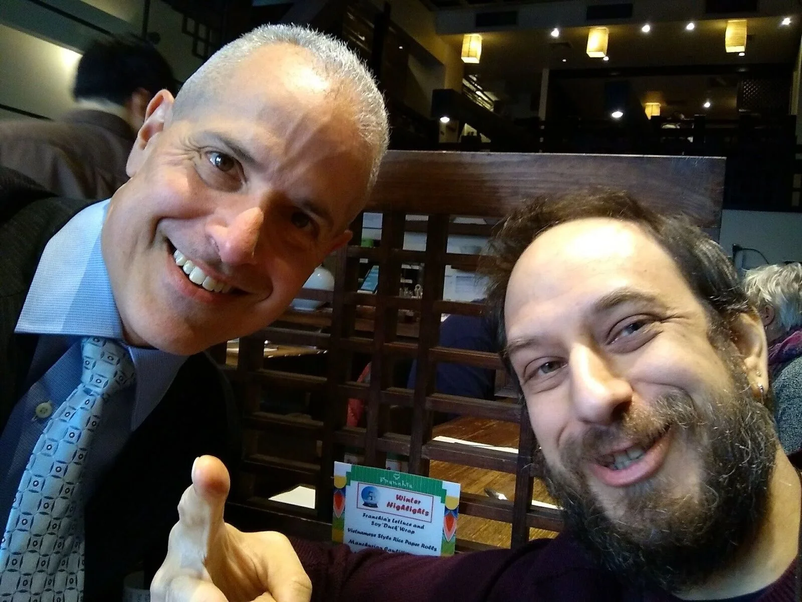 NEW YORK Divisionmates Adam Birbrower (1980-86) and Adam Schefflan (1981-89) met for lunch in New York City last spring and sent in the photo to the right. Adam Schefflan spends much of his summer in Rhinebeck, where he works part-time as a Lyft driver. A call for a pickup at a certain location in Elizaville “was inevitable.” His dad Ralph Schefflan worked at Scatico from 1954-57 and played basketball under Nat Holman at CCNY.