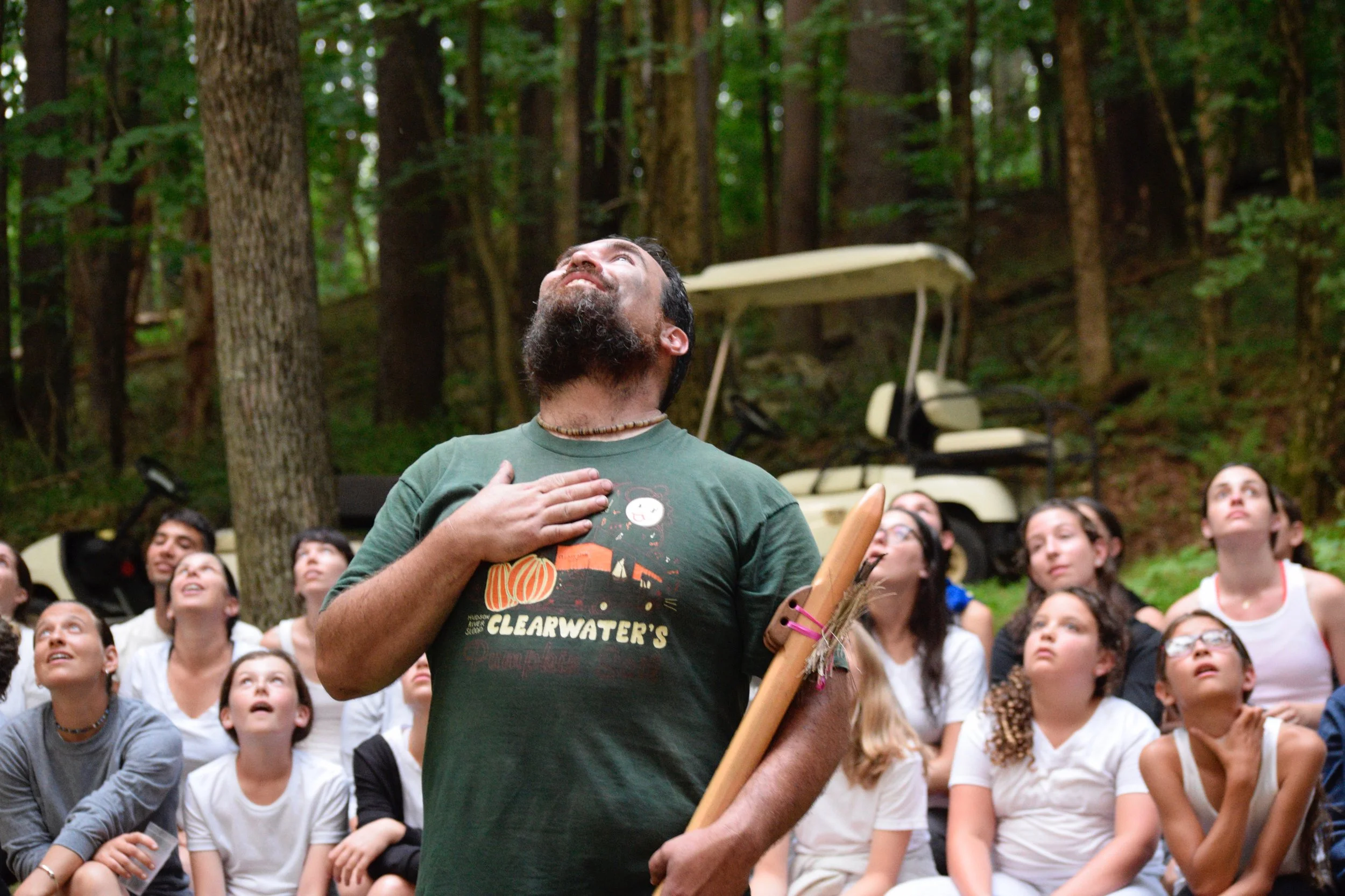 Looking up as the eagle flies by!